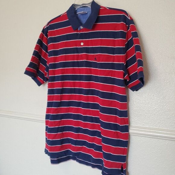 Brooks Brothers 346 Mens M Original Fit Polo Shirt Red Striped Short Sleeve - Picture 10 of 16